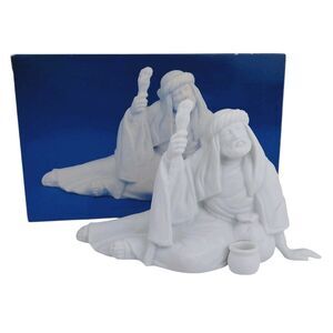 Avon Nativity Collectible The Poor Man White Bisque Porcelain Figurine 1990 Box